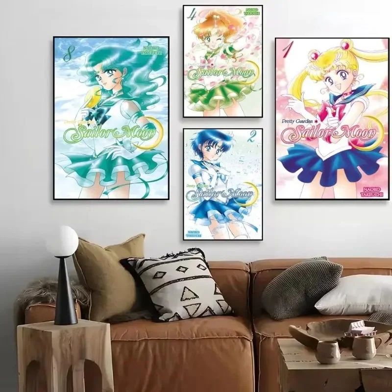 Sailor Moon Anime 5D Full Round Drill Diamond Painting Team Mosaic Embroidery Art Home Wall Decor DIY Craft