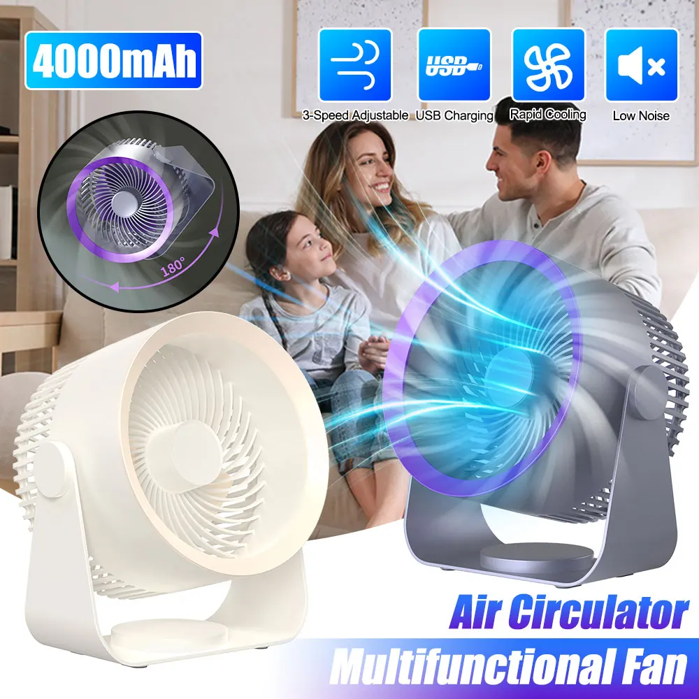 Multifunctional Electric Fan Circulator Wireless Home Quiet Ventilator Desktop Wall Air Cooler