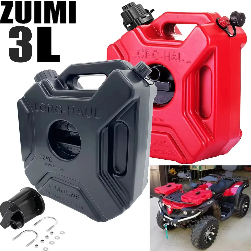 

3L Black Green ATV UTV Motorcycle Spare Jerry Can Gas Fuel Tank Plastic Petrol Car Container Gas-oline Petrol Tank Canister