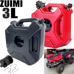 3L Black Green ATV UTV Motorcycle Spare Jerry Can Gas Fuel Tank Plastic Petrol Car Container Gas-oline Petrol Tank Canister