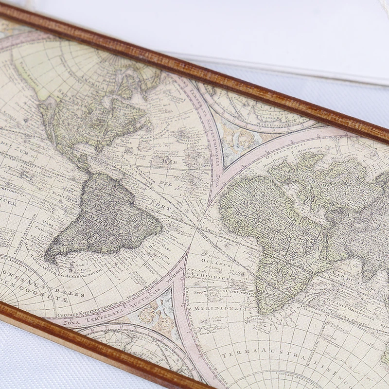 Mini mapa del mundo, muebles de simulación, modelo de juguete para decoración de casa de muñecas, accesorios en miniatura, venta al por mayor, 1/12