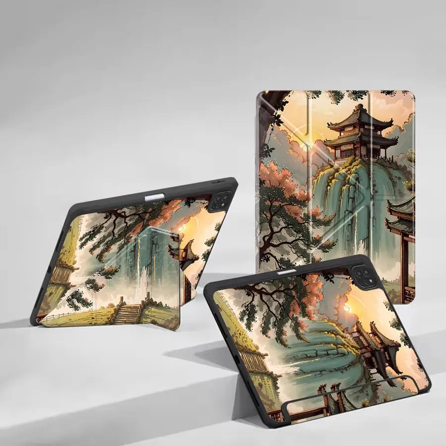 Holder Cover Tablet Case For iPad Air 4 5 M3 M2 1 2 M4 11inch Pro 2025 Pro 11th 10th 9th 8th 7th 12.9inch Mini 6 7 Mountain