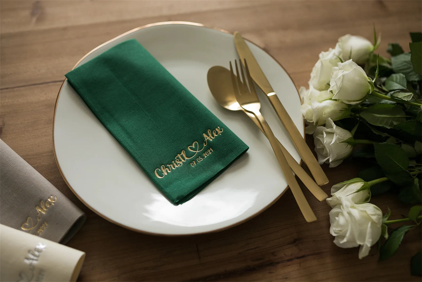 50pcs Personalized napkins, DINNER,napkins, serwetki, Bedruckte Servietten, Hochzeit, Personalized Napkins, Wedding napkins