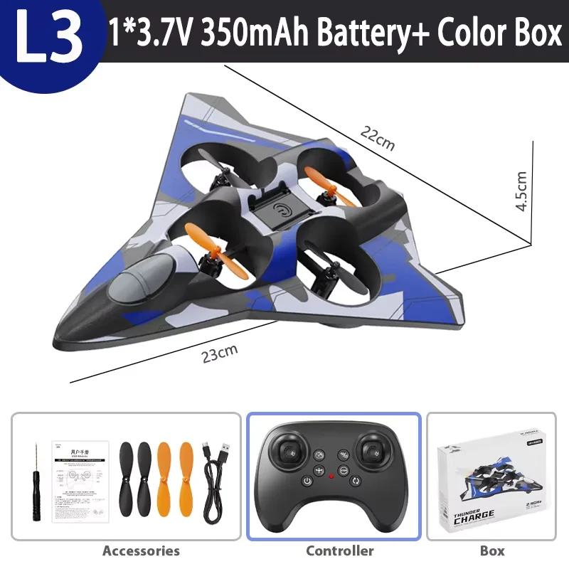 

New 6th Generation Bomber Foam Remote Control Airplane Fighter 2.4G Remote Control Stunt Glider 360° Flip Flight Children's Day