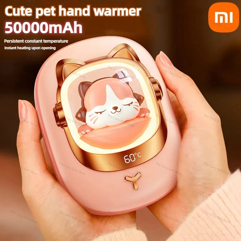 Xiaomi Cute Pet Hand Warmer Portable USB Power Bank Temperature Adjustable Winter Gift Night Light Hand Warmer