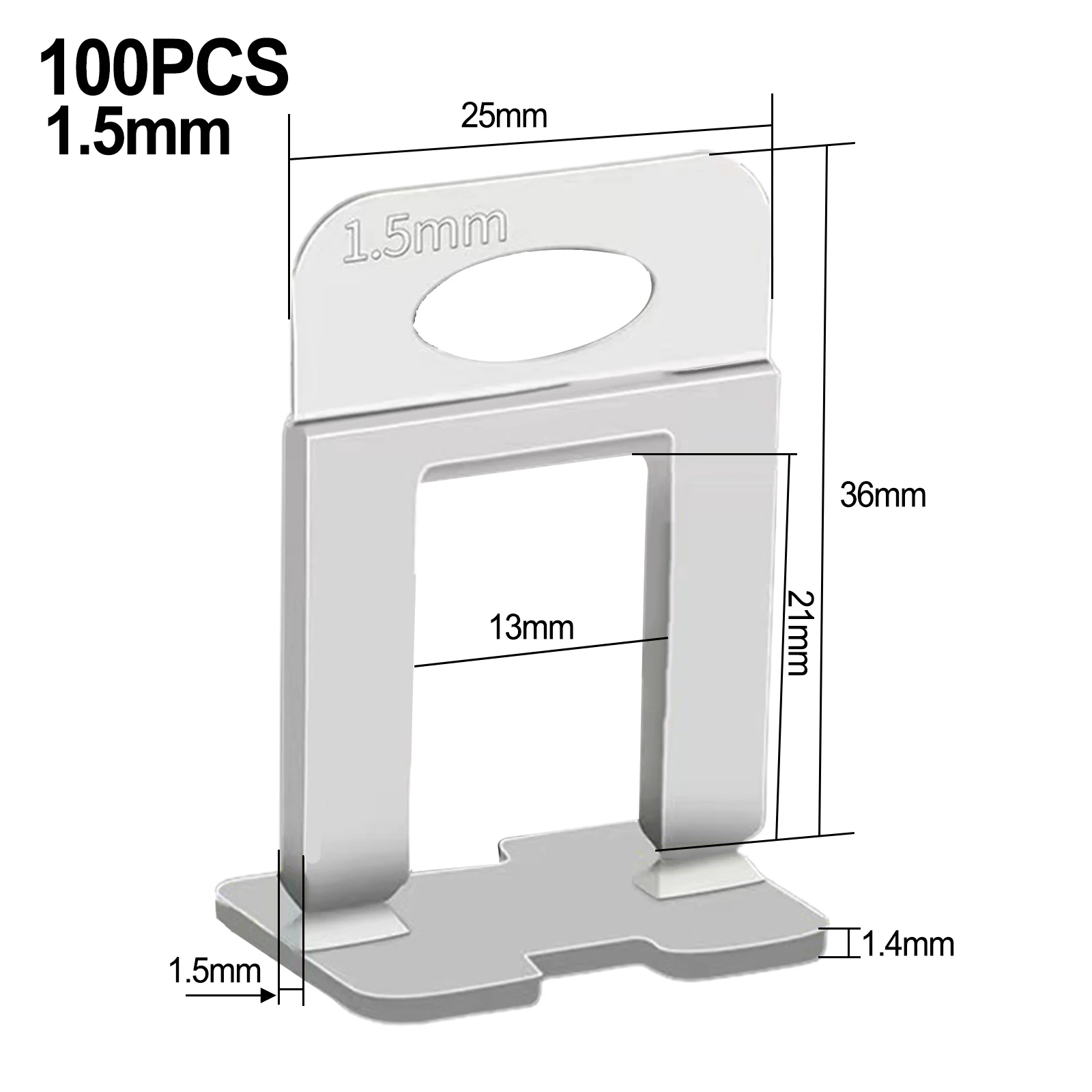 Tile Leveler Optimize Tile Placement with Transparent Tile Leveling Clips 100pcs Spacers for Accurate Alignment