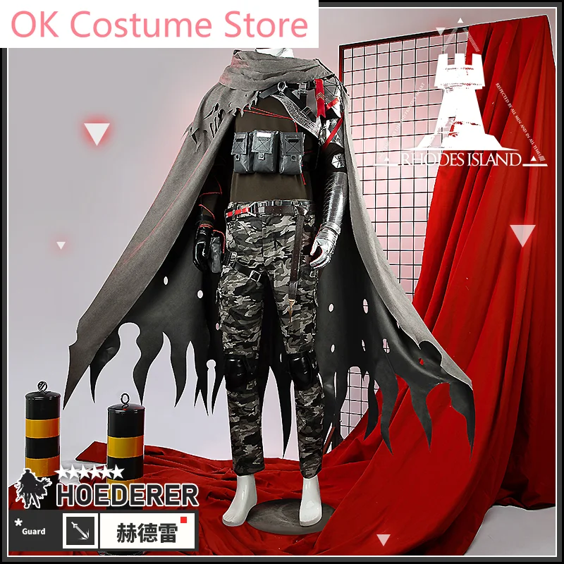 Arknights Hoederer Cloak Cloak Camouflage Pants Cosplay Costume Cos Game Anime Party Uniform Hallowen Play Role Clothes