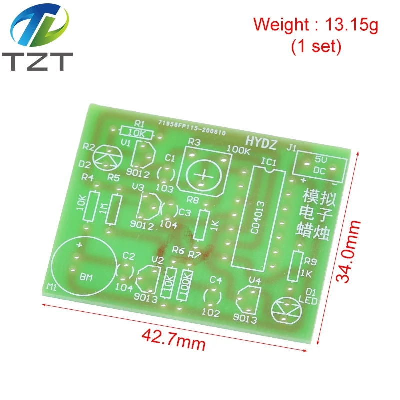 DIY Kit Module Analog Electronic Candle Lights + Blowing Control Simulation Candle Suite Trousse Timer Componentes Eletronico