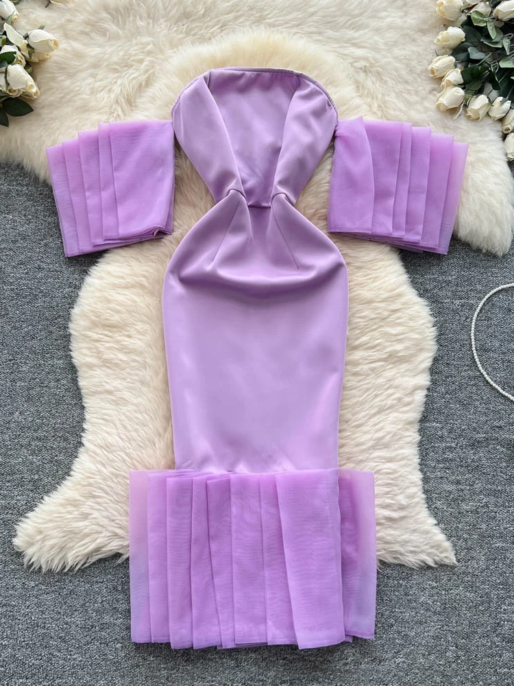 تنورة صيفية Me Splice للتخسيس طويلة Dr للسيدات لوصيفة العروس بخصر عالٍ على شكل حرف a Sle النسخة الكورية من الرياح والمطر #1