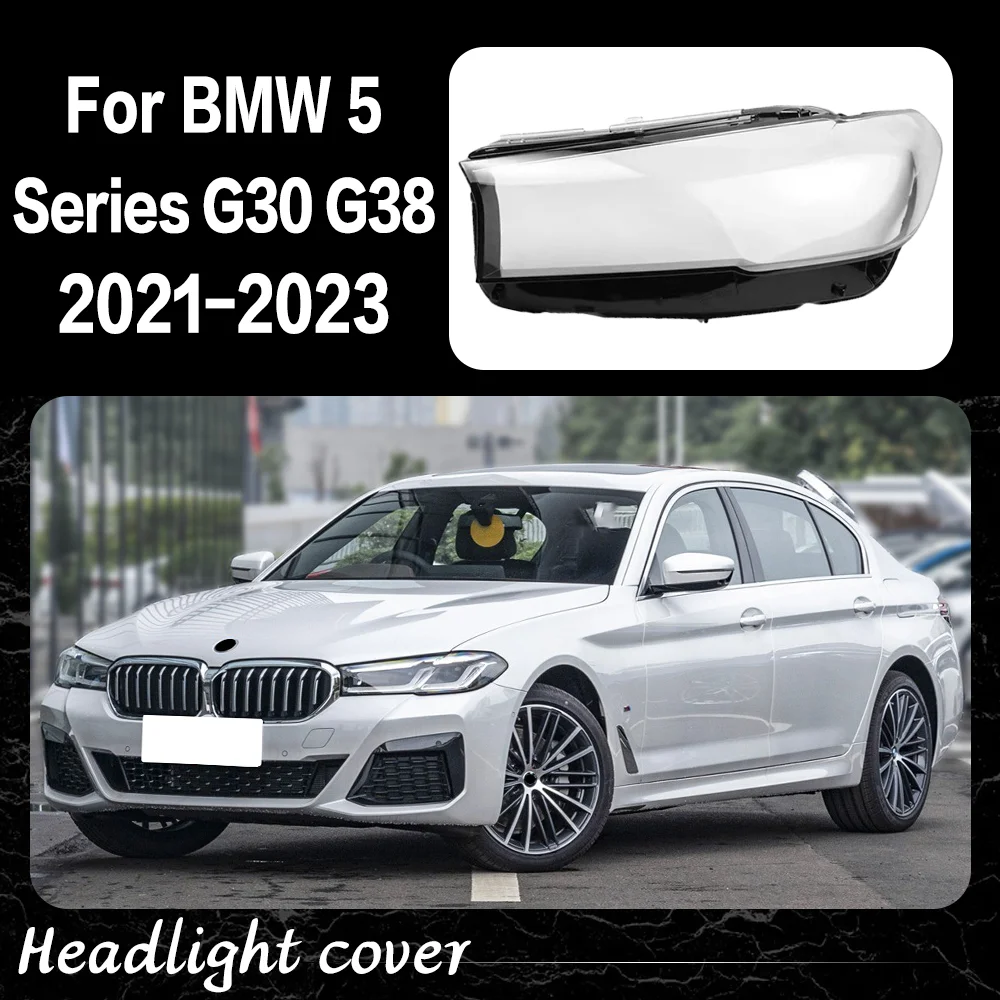 

Headlight Cover For BMW 5 Series G30 G38 2021 2022 2023 Transparent Lampshade Headlamp Shell Replace Original Lens Plexiglass
