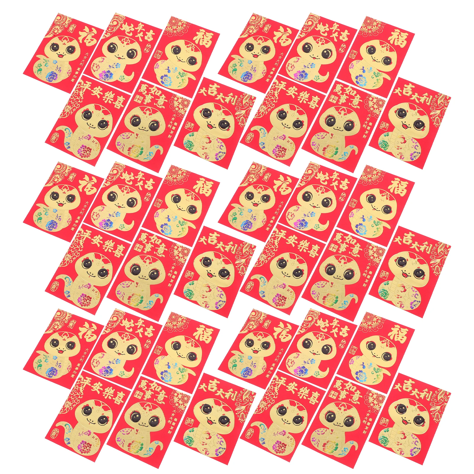 

36 Pcs Chinese Red Envelope Money Envelopes Packet New Year Party Favors Snake Paper Packets