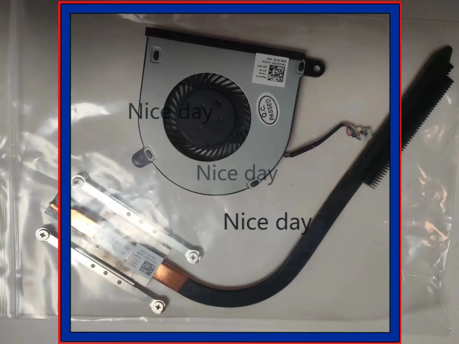 For Dell Inspiron 5368 5568 7579 7569 P58F Cooling Fan 031TPT + Heatsink 0XG6VT