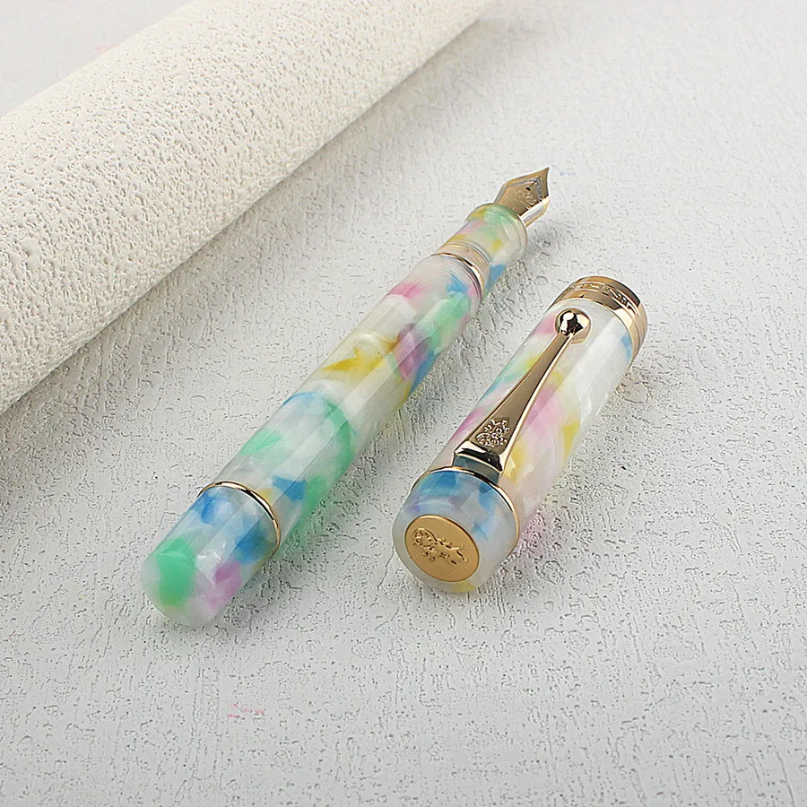 

Jinhao 100 Centennial Resin Fountain Pen Colorful EF/F/M/Bent Nib Ink Pen with Converter for Business Office Writing