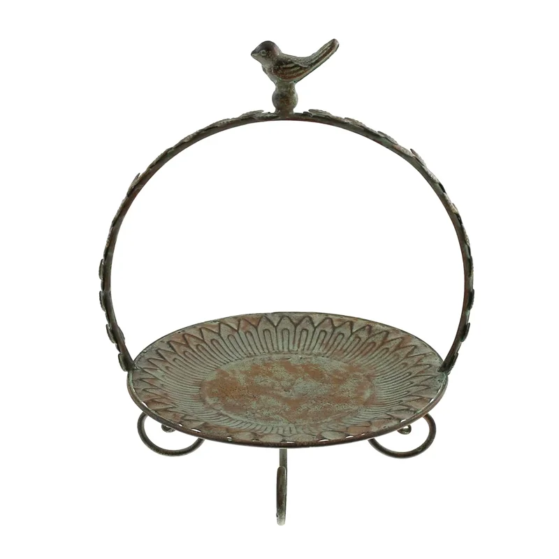 

Farmhouse Retro Round Metal Riser Plate Decorative Stand