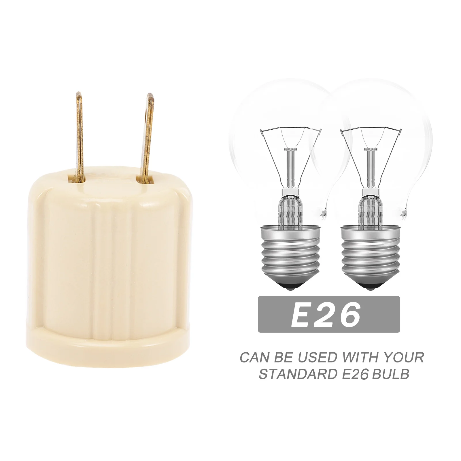 2pcs E26 Light Socket To Us Plug Adapter Compact Lamp Holder For Workshop Garage Construction Lighting Use Light Socket Outlet
