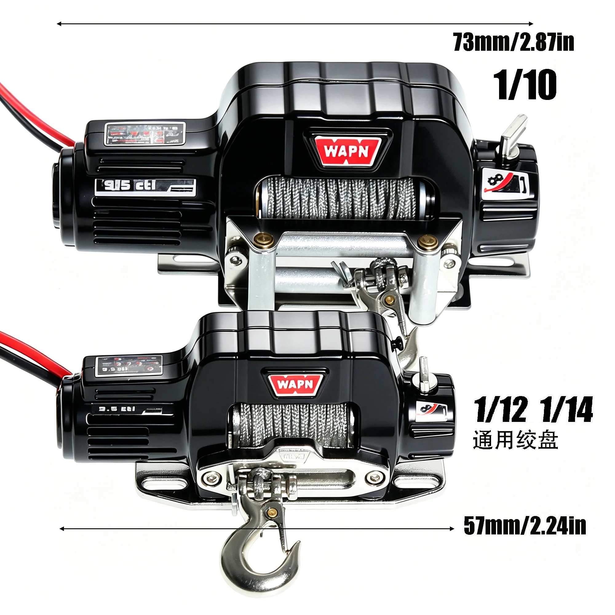 1/12 Scale 1/14 RC Climbing Car Universal Meijiaxin H12 Bull Naughty Dragon LC80 Remote Control Metal Winch
