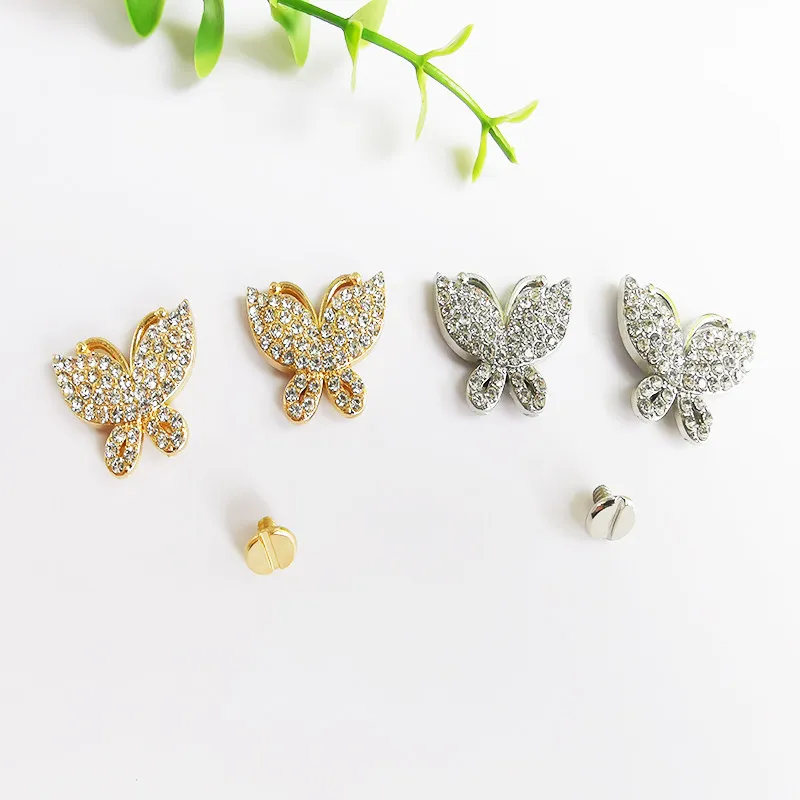 Metal Rhinestones Rivet Buckle Screw Nail Shoes Buckles DIY  Screws Decor Clasp Rivets Hook Accessory