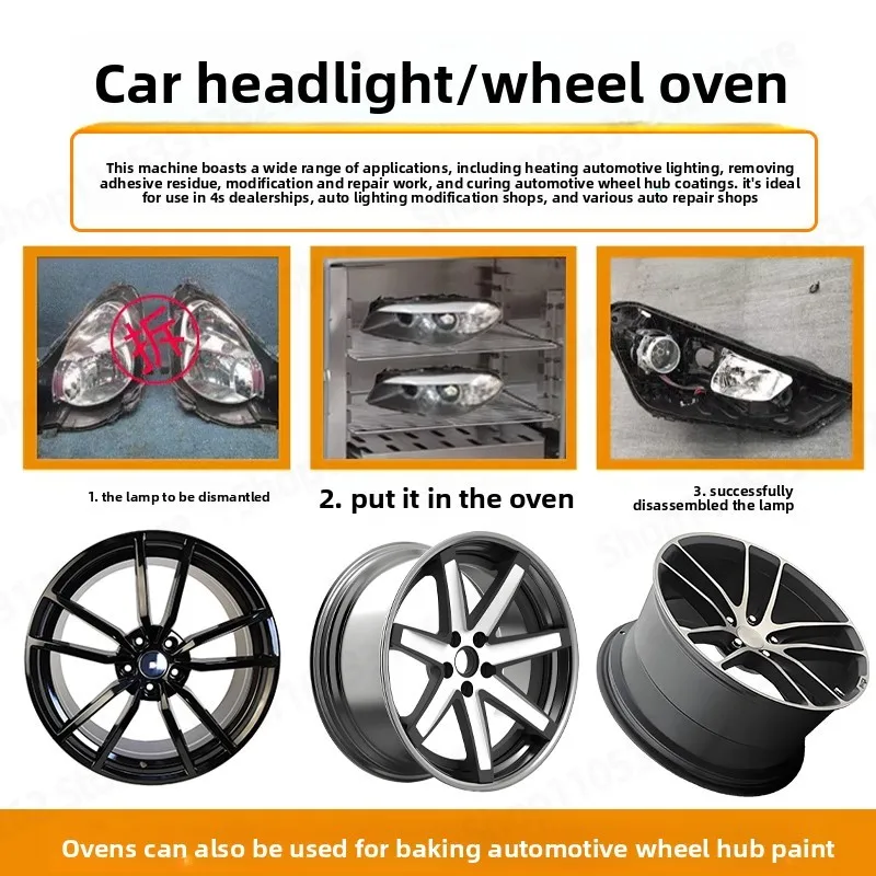 Car Headlight Oven, Constant Temperature Drying Oven for Headlight Assembly Disassembly, Wheel Repair Hydrographics Baking Oven