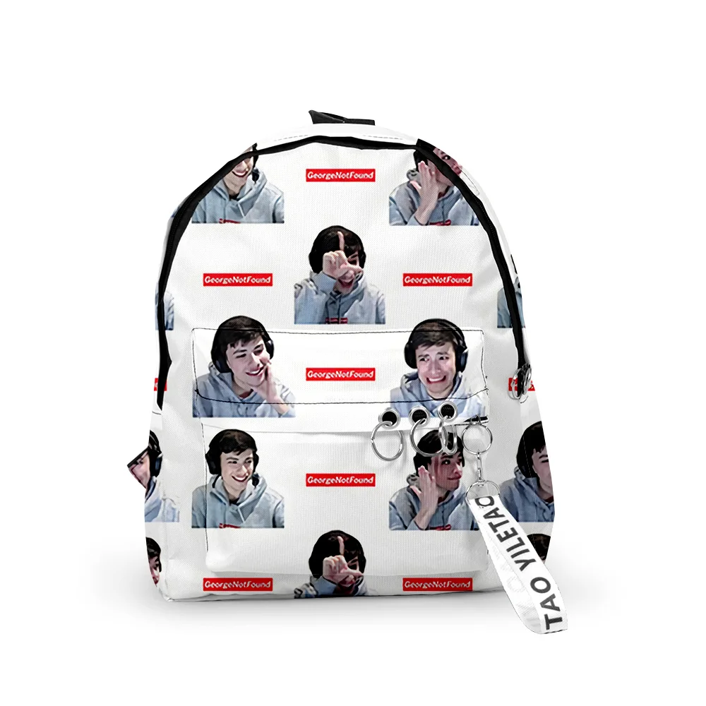 Classic Novelty GeorgeNotFound Backpacks Boys/Girls pupil School Bags 3D Print Keychains Oxford Waterproof Cute Small Backpacks