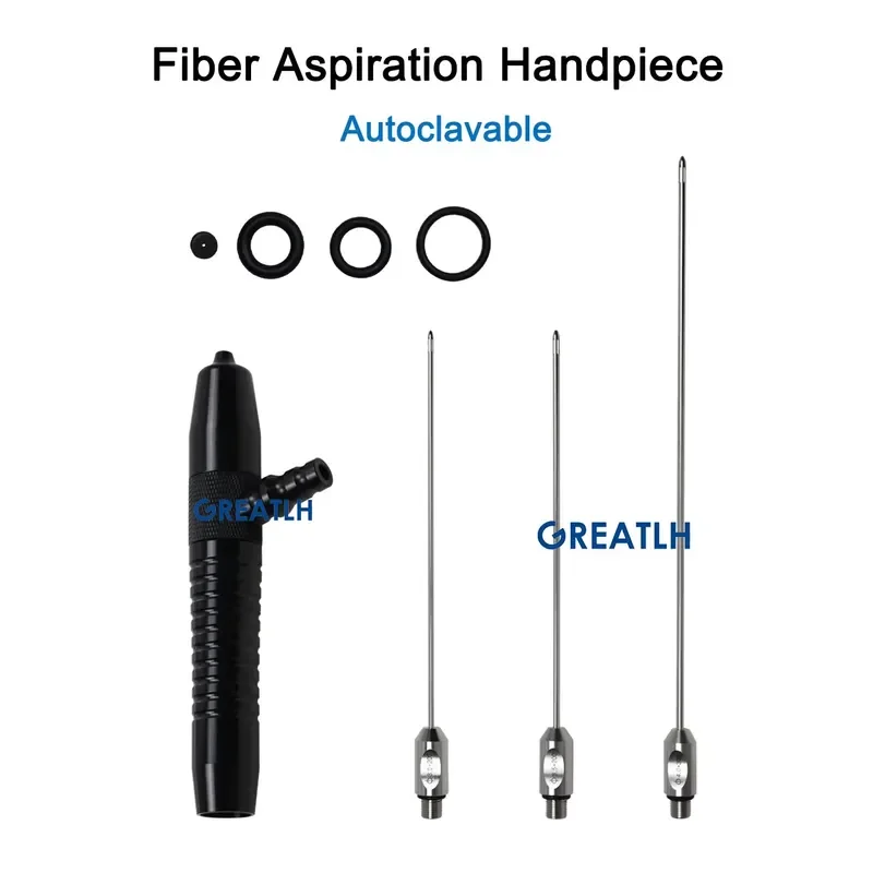 Aspiration Handpiece for Three-Cannula Negative Pressure Fiber System