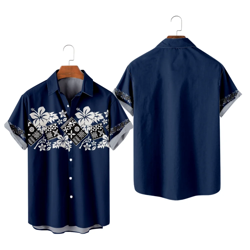 

Мужская гавайская рубашка в национальном стиле с принтом в отпускном стиле Y2K Hombre модная креативная летняя рубашка