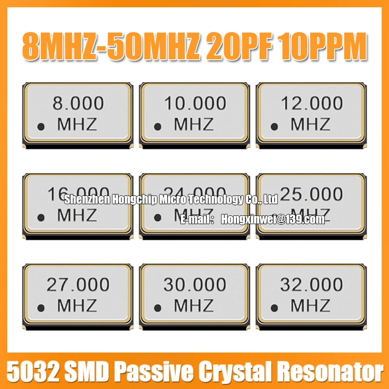 10 sztuk 5032 24.576MHZ pasywny rezonator kryształowy 24.576M SMD-4 5.0*3.2mm 4P rezonator klasy przemysłowej 20PF 10PPM
