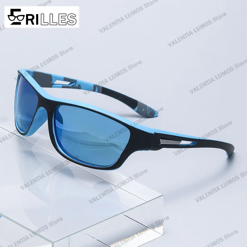 نظارات ركوب الدراجات المشي لمسافات طويلة وتسلق الجبال الملونة في الهواء الطلق الزجاج الأمامي نظارات رياضية نظارات شمسية مستقطبة انفجار