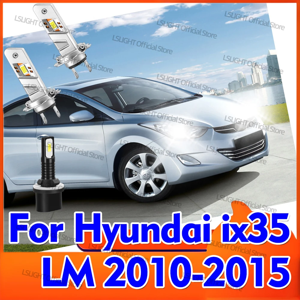 2/6x 6000K LED Fog Lamp Bulbs 12V Headlights 30000LM High Low Beam For Hyundai ix35 LM 2010 2011 2012 2013 2014 2015 Plug&Play