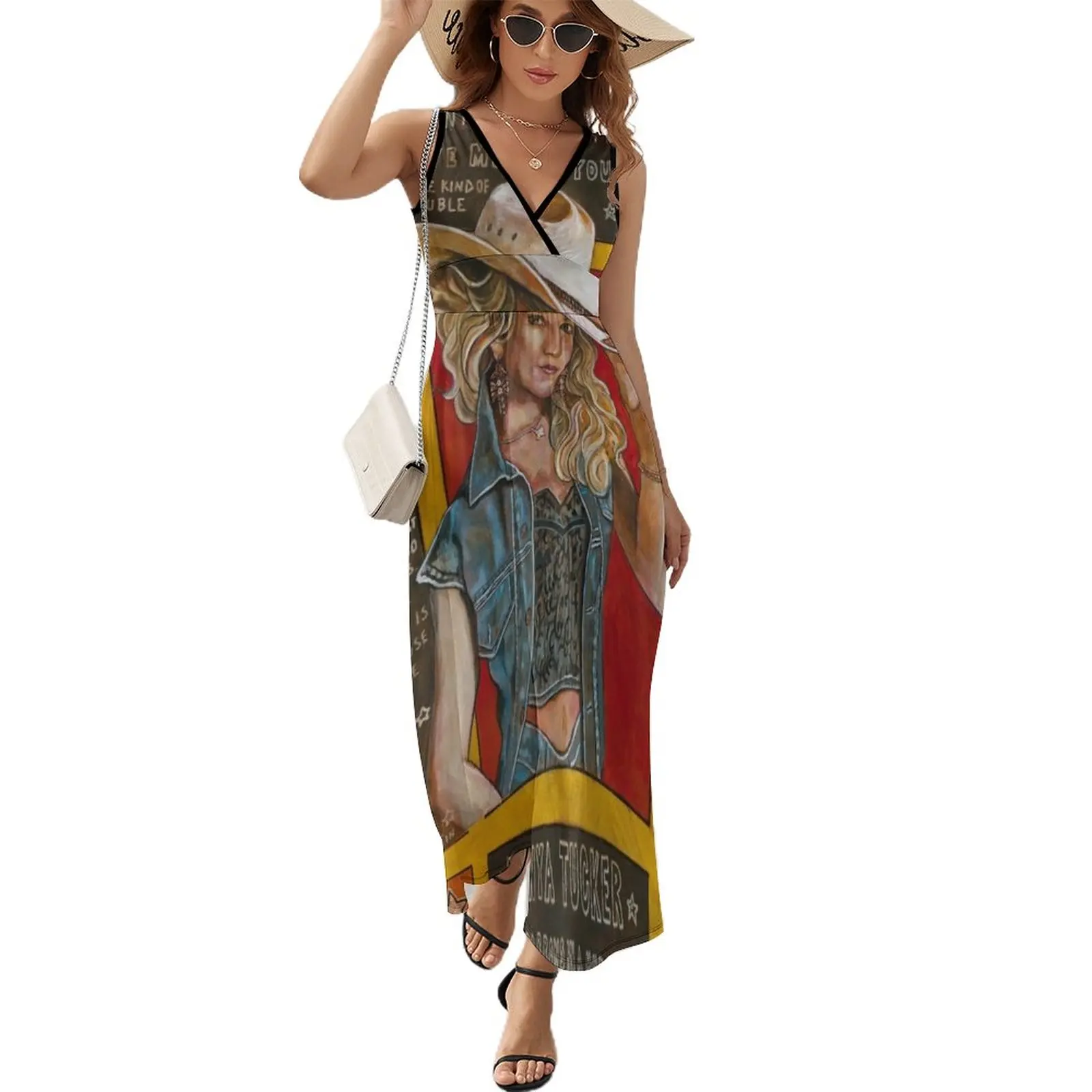 

Tanya Tucker Sleeveless Dress summer dress daily summer women's suit