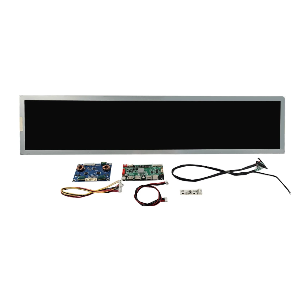 High Bright Outdoor Lcd Display 28" Dv280fbm-Nb2 1920x360 Lcd Stretched Bar Display Kit With Hd-Mi Usb Sd Lcd Controller Board
