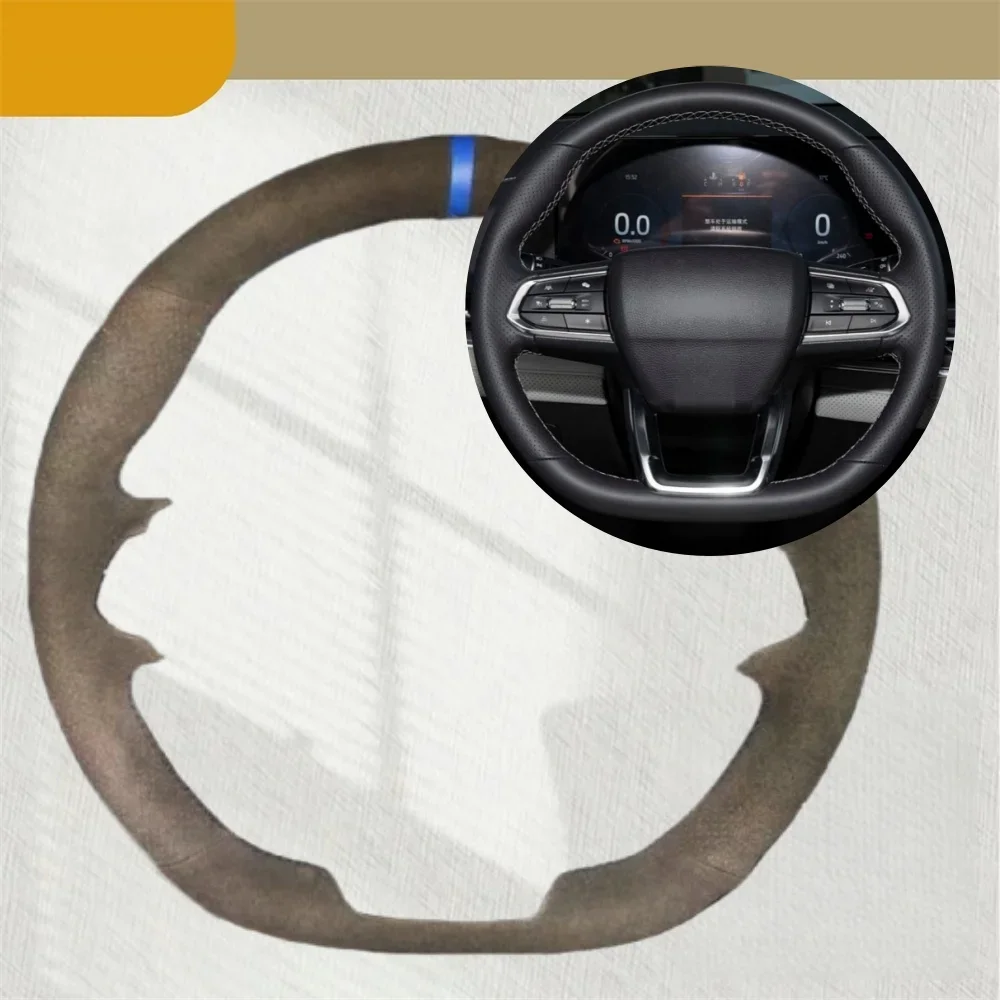 

Car Steering Wheel Cover For Ford Equator Sport 2022-2023 Anti Slip And Soft Suede Leather Car Accessories Steering Wrap