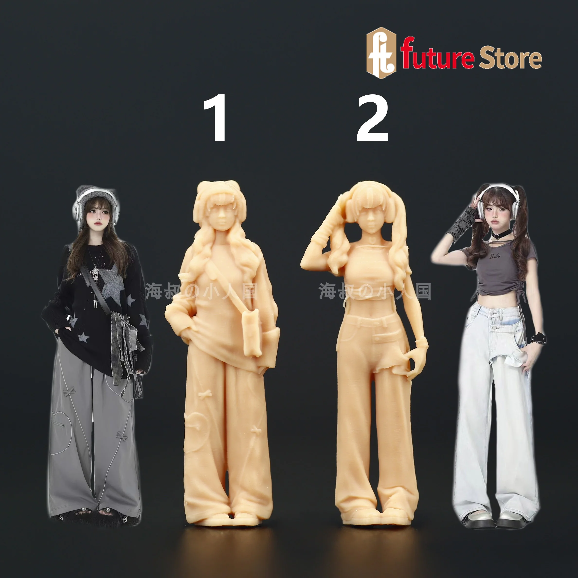 

A287 1/64 1/43 Beauty American Style Jazz Dance Hot Girl Scene Props Miniatures Figures Model For Cars Toys Micro Photography