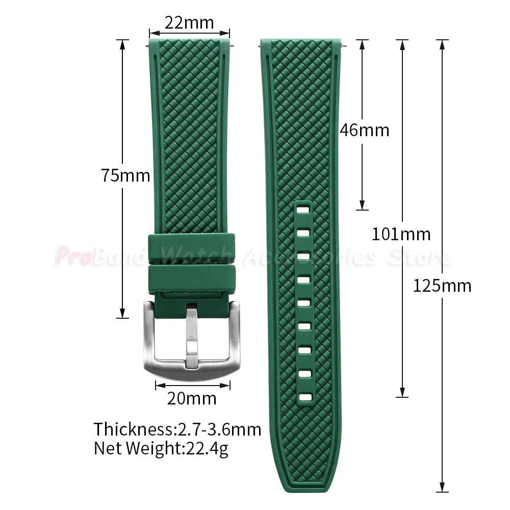 Quick Release Rubber Watch Strap 20mm 22mm Silicone Watch Band for Seiko for Omega Universal Diving Replacement Wrist Bracelet view 6