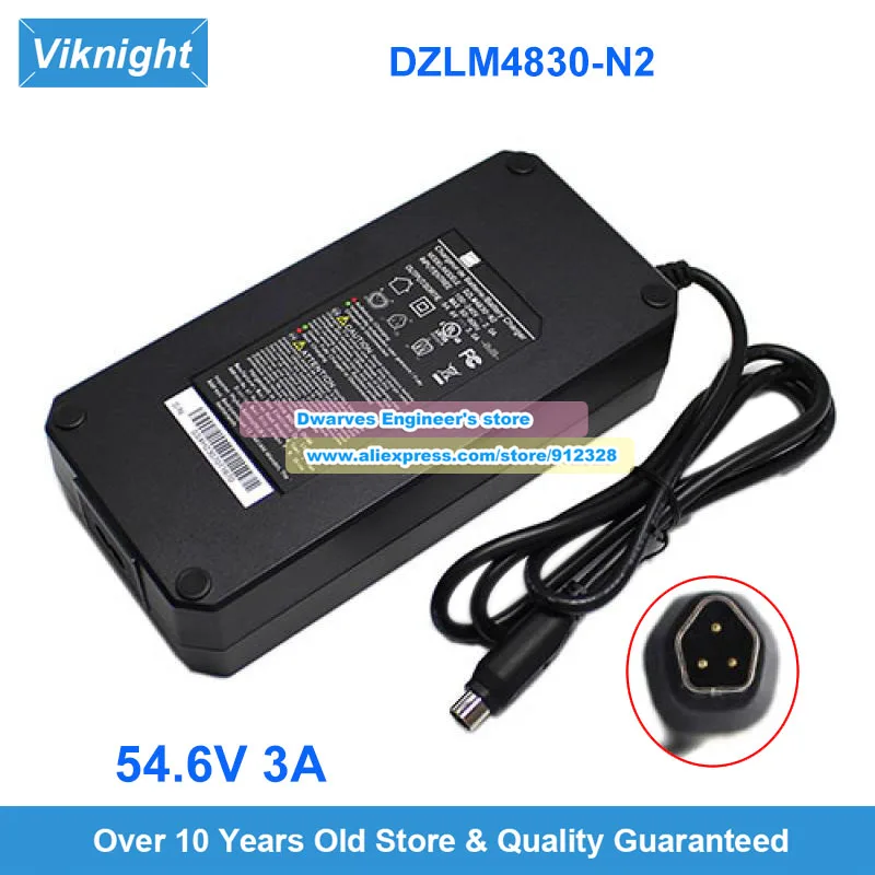 DZLM4830-N2 DZLM4820-N1 AC Adapter 54.6V 2A 3A Charger for PHYLION Specail 3-PIN Power Supply