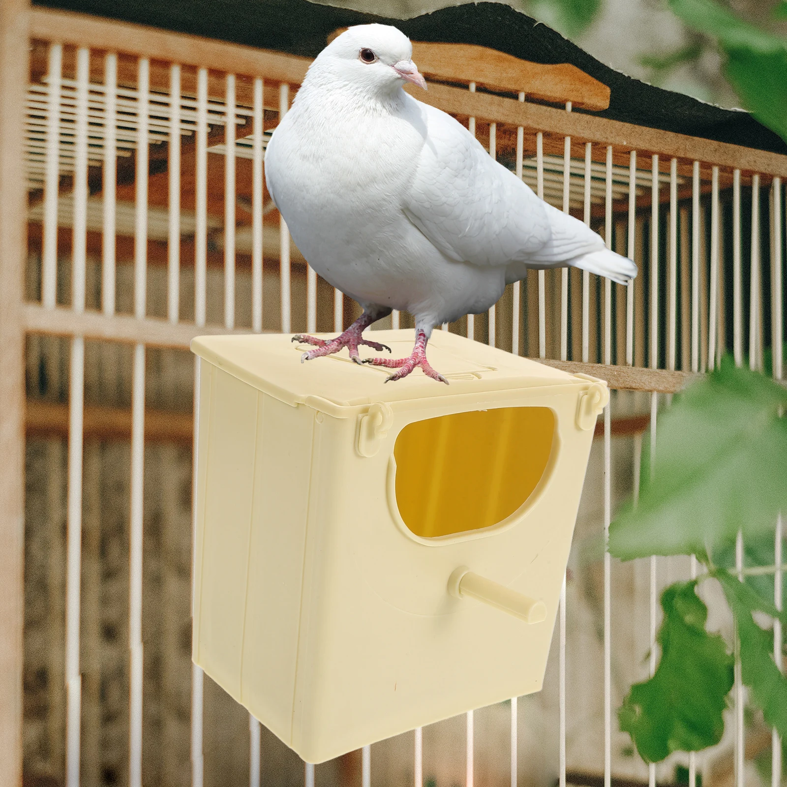 3 قطعة صندوق عش الطيور معلق كوخ تربية للطيور قسط البلاستيك التعشيش منزل في الهواء الطلق داخلي حديقة الحيوانات الأليفة البيئة ترقية #2