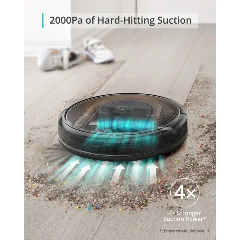 DD2eufy Clean by Anker,RoboVac G30 하이브리드 SES,2-in-1 청소 및 걸레,자동 비우기 로봇 진공,동적 내비게이션,알레르기 관리,