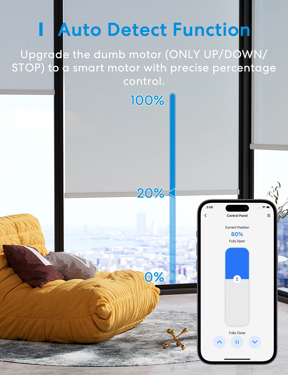 Meross Matter WIFI Smart Roller Shutter (Neutral Cable Required) Roller Shutter Switch Works With HomeKit ,Alexa and Google