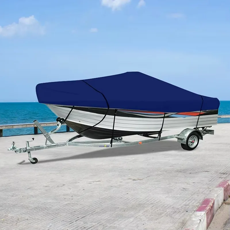 Fishing Marine Boat Cover PU Coated Waterproof 600D Pigment Polyester T Top 1000mm Hydrostatic Resistance for Center Boats