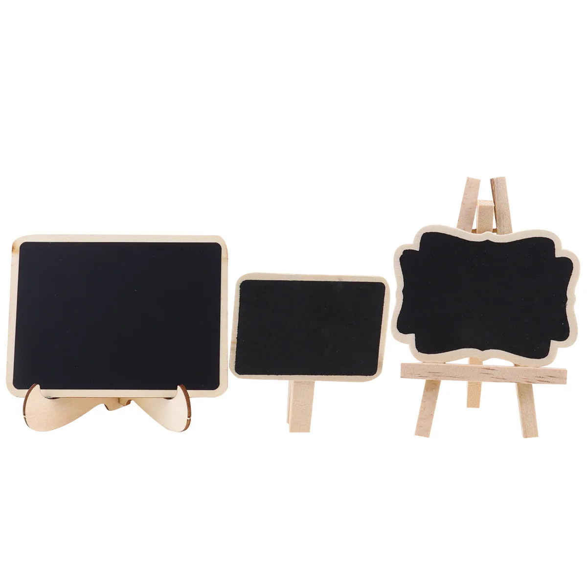 

Small Blackboard Wooden Mini Creative Black Message Price Display Photo Props Clip Painting Square Herringbone Rack