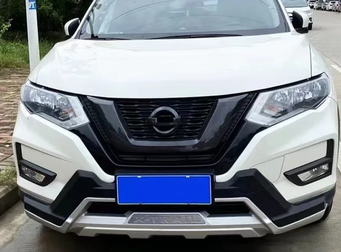 Front Grille Trim Molding Outer Decor Frame Strip U Center Grid Replacement Fit For Nissan X-Trail XTrail T32/Rogue 2017-2020