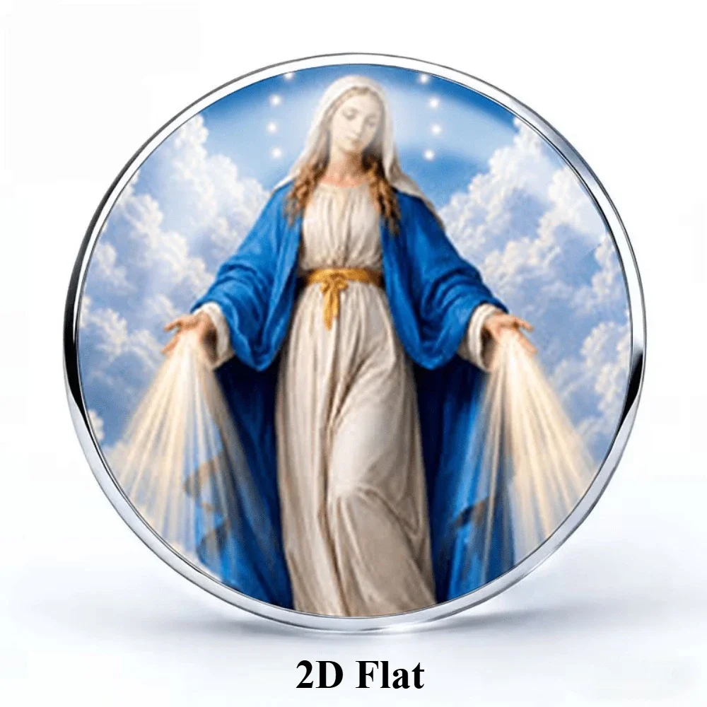 6/12/20 Pcs 2D Flat Our Lady of Grace Lapel Pin,Stainless Steel Brooch,Clothing Backpack Accessory,Cultural Themed Souvenir Gift