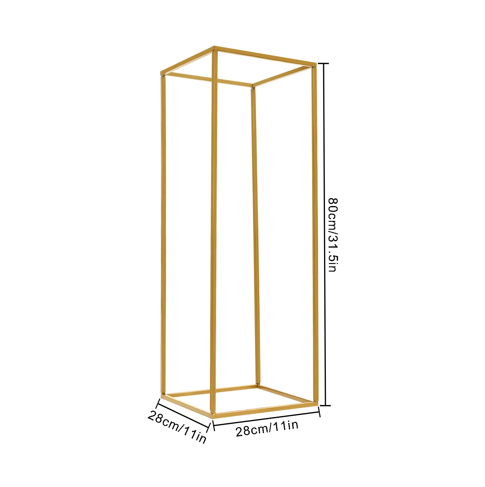 Wedding Flower Stand, Gold Iron Floral Rack, Rectangular Shape, Stable and Stylish Floor Standing Design, Modern Geometric