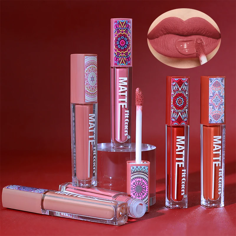 Matte non-stick cup Lip Gloss Bohemian Lip Glaze Waterproof long-lasting velvet lipstick image 2