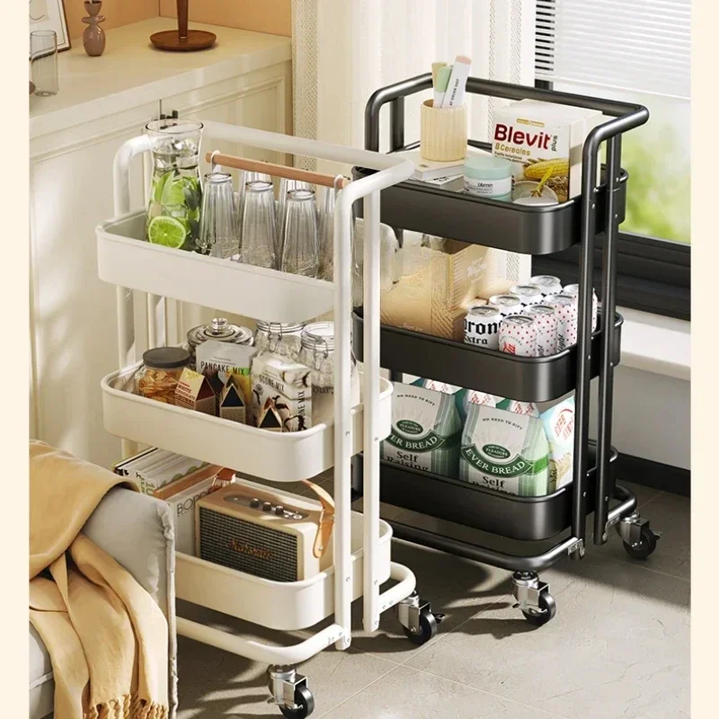 

ZC trolley snack rack bathroom kitchen mobile bedside bedroom dormitory multi-layer storage rack