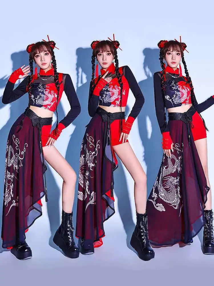 

Costume China Chic Stage Costumes Womensfashion Suit Sexy Chinese Style Jazz Dance Clothing Annual Meeting Performance Cosplay