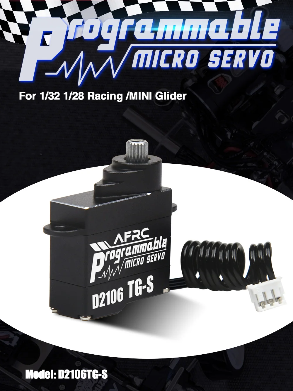 AFRC Professional GYRO V4 Programmierbares Metall-Mini-Servo-Drift-Kit für 1/32 1/28 1/24 Maßstab Mini-Rennwagen Drift – Detail 3