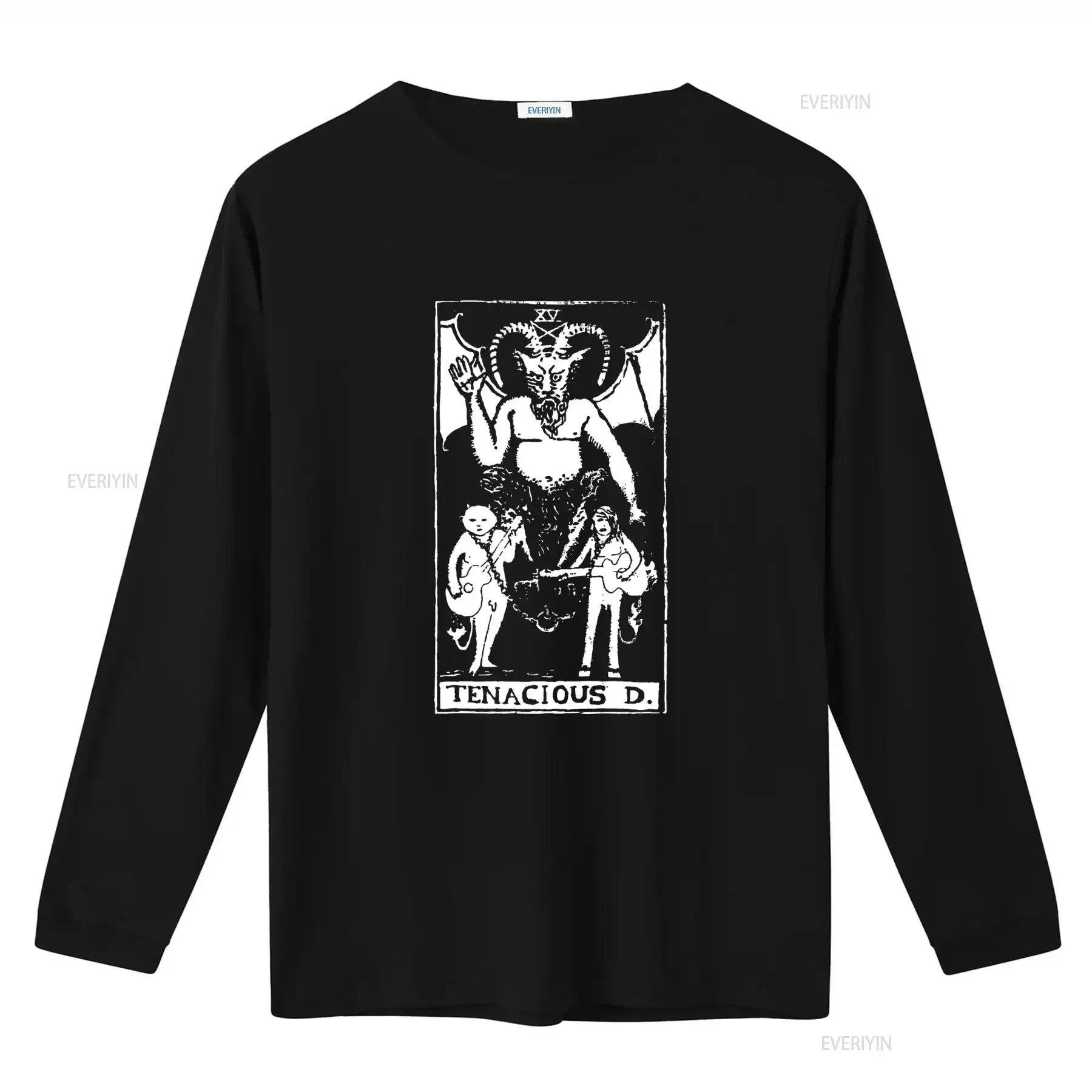 Tenacious D Tarot T Shirt Merch Jack Black Kyle Gass Rock Music Tribute Devil  vintage Washed Slightly fashion graphic Unisex