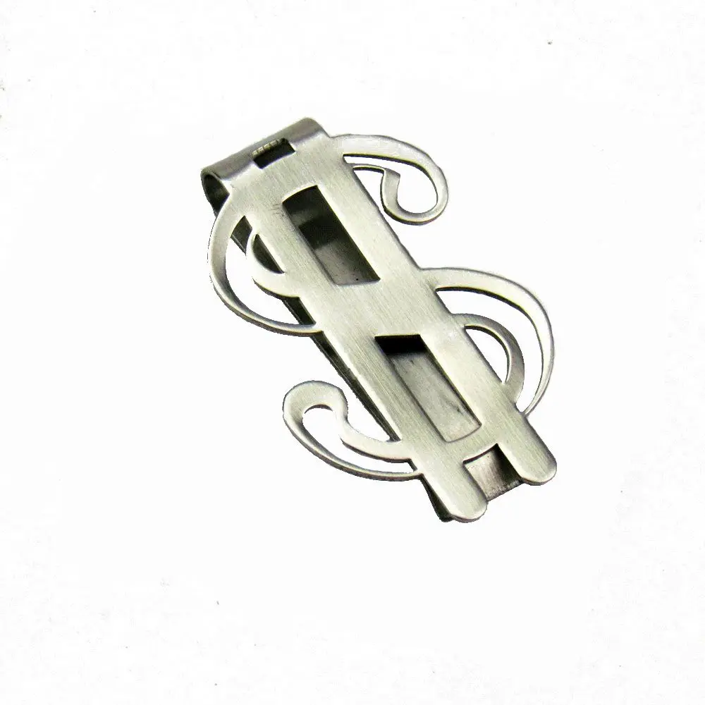 Aço inoxidável Money Holder Clip, Tone prata, Suave, Dollar Sign, Cartão de crédito, Design criativo, Vendedor dos EUA