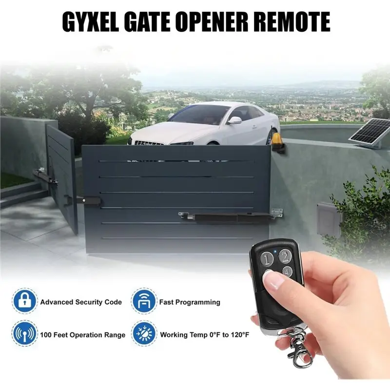gyxel-jujiang自動ゲートオープナー用ゲートオープナーリモコン-ハードウェアコントロールリモコン-2個セット