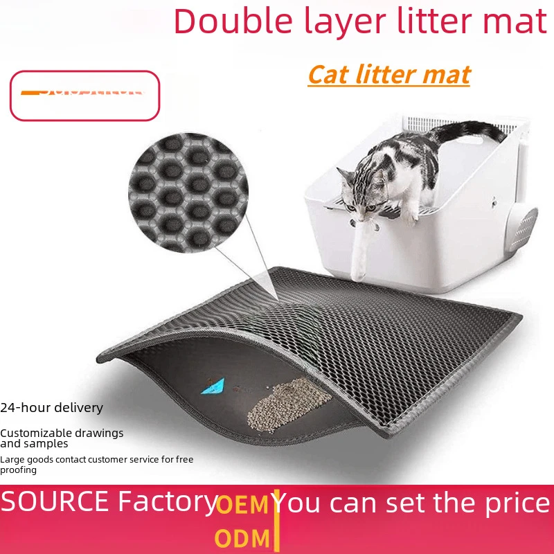 litterlitter box anti-out litter oversizedevavdouble-layer pet sand controlsupplies